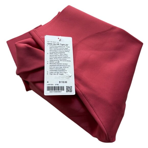 Lululemon Glow Up Super-High-Rise Tight 25 Inch Size 4 W5FZES in DTRE Desert Red - Picture 11 of 11